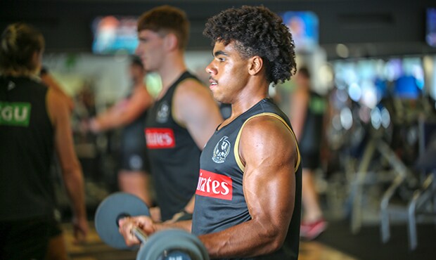 IsaacGC2.jpg Isaac Quaynor's physique isn't that of your average draftee - Collingwood Magpies